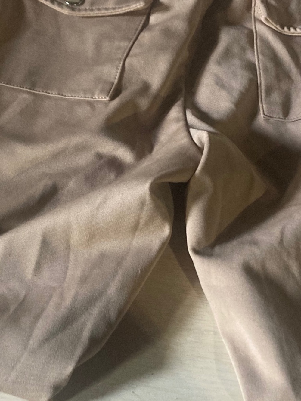 SHEIN Beige Cargo Leggings High Rise Stretch Utility Pocket Pants